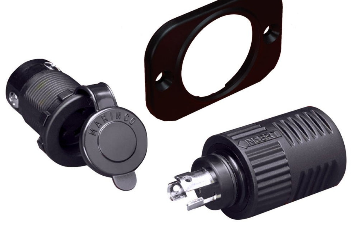Marinco 12VCP 3-Wire ConnectPro Plug and Receptacle, one of the best trolling motor plug systems