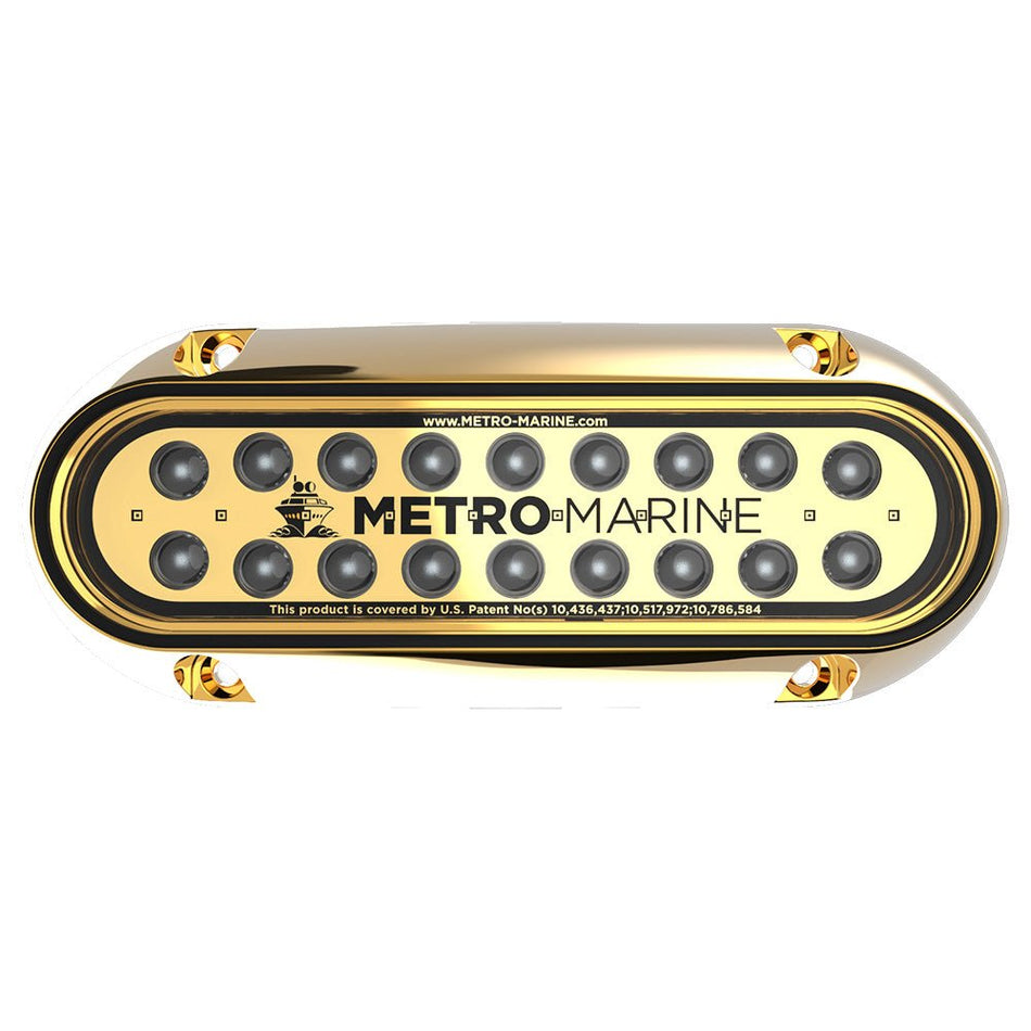 Metro Marine High-Output Elongated Underwater Light w/Intelligent Monochromatic LED's - Aqua, 90° Beam - F-BME1-H-A3-90