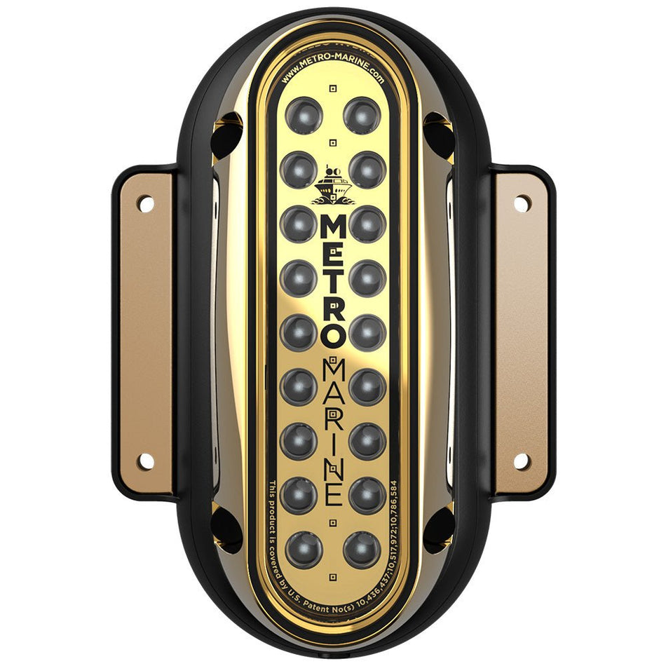 Metro Marine High-Output Vertical Surface Mount Light w/Intelligent Monochromatic LED&#39;s - Green, 90&deg; Beam