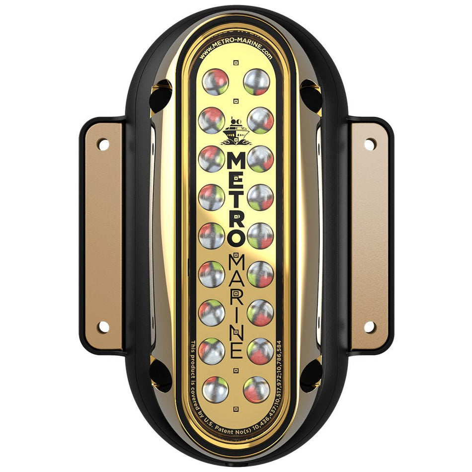 Metro Marine High-Output Vertical Surface Mount Light w/Intelligent Full Spectrum LED&#39;s - RGBW, 45&deg; Beam