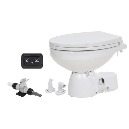 Jabsco Quiet Flush E2 Fresh Water Toilet Regular Bowl - 24V &ndash; Soft Close Lid