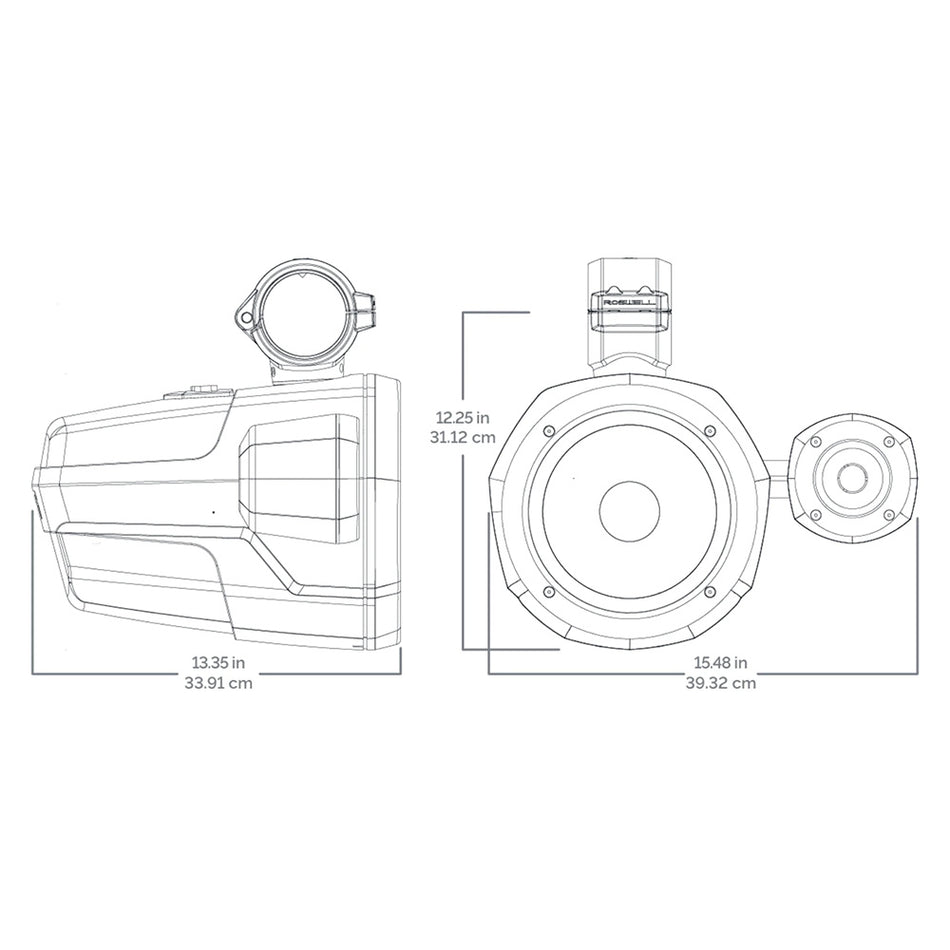 Roswell R1 Pro Tower Speakers - White - 200W RMS & 400W Peak Power - C920-1910W