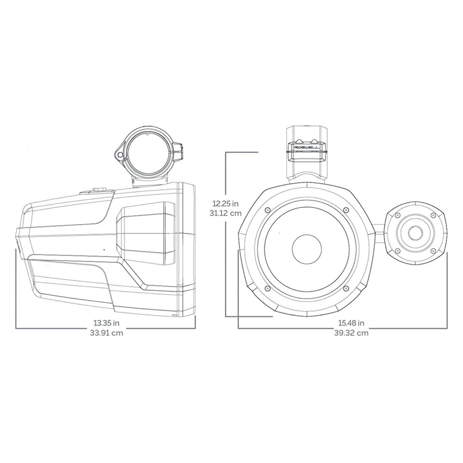 Roswell R1 Pro Tower Speakers - Black - 200W RMS & 400W Peak Power - C920-1910
