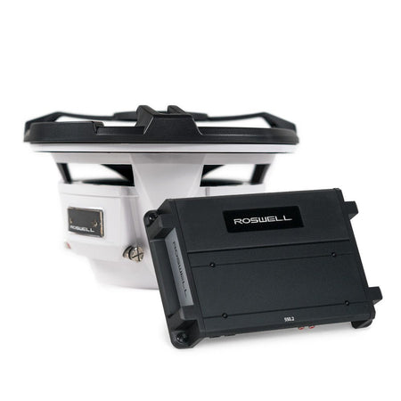 Roswell Marine RMA 10-Inch Subwoofer Package with R1 550.2 Marine Amplifier * Black