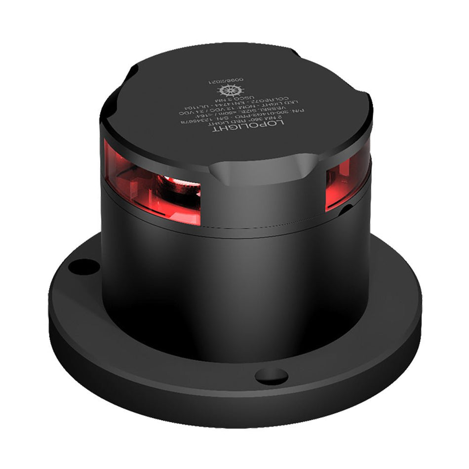 Lopolight 3nm 360&deg; Red Ice-Class Black Anodized Light