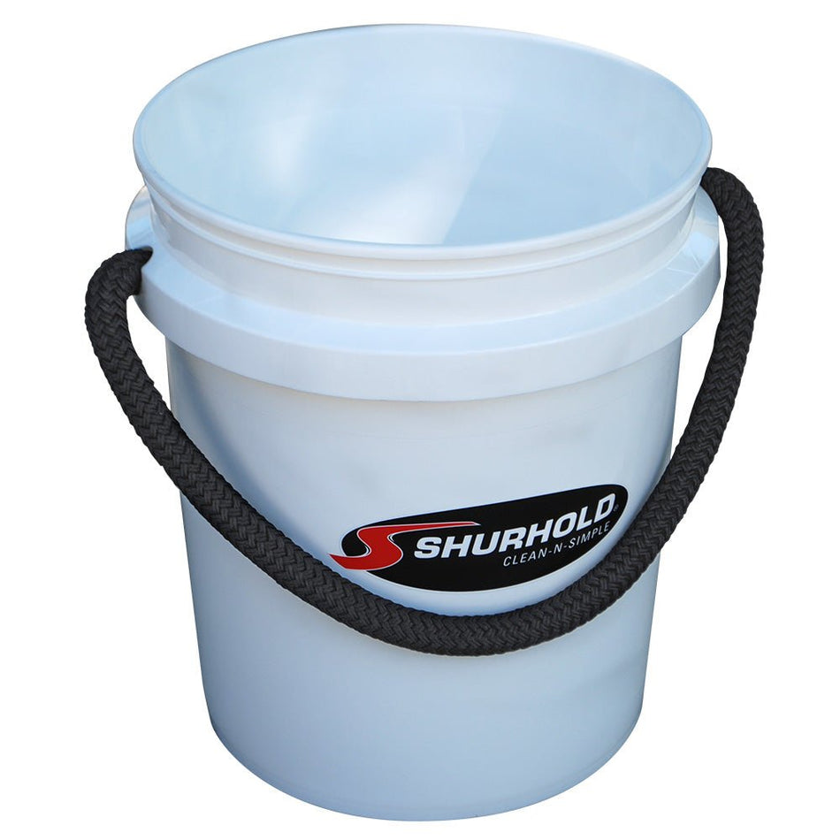 Shurhold World&#39;s Best Rope Handle Bucket - 5 Gallon - White