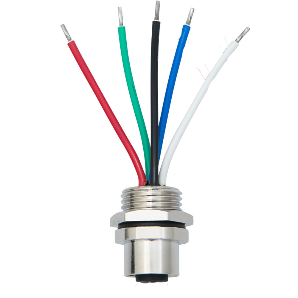 Actisense Rear Panel Mount NMEA 2000 Micro 5-Pin Female Connector - Waterproof Panel-Mount Wiring for Marine Electronics