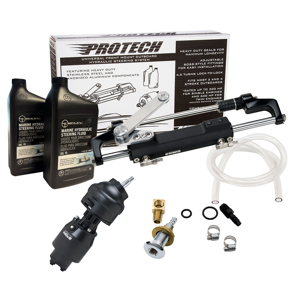 Uflex PROTECH 2.1 Front Mount Tilt OB Hydraulic System - Includes UP28T Helm Pump & UC128TS-2 Cylinder