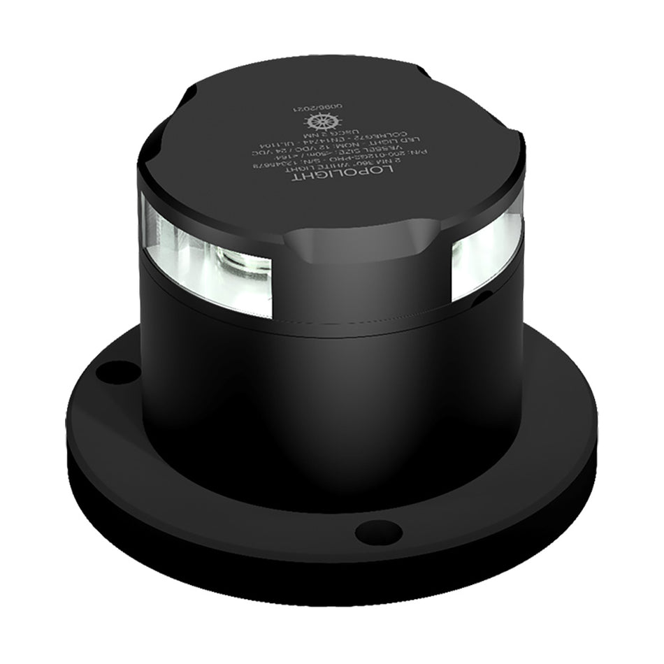 Lopolight 2nm 360&deg; Anchor Light Pro - Black Anodized - White Light