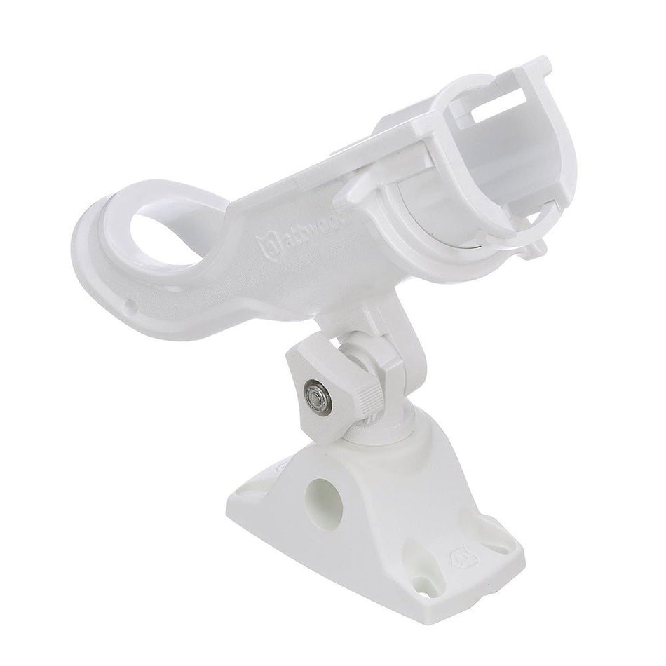 Attwood Heavy-Duty Adjustable Rod Holder w/Combo Mount - White - 5009W4