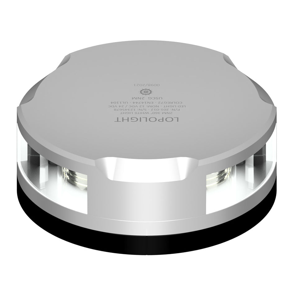 Lopolight Masthead/360-Degree Light - 2NM - Silver Housing w/FB Base