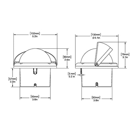 Ritchie SS-1002 SuperSport Compass - Flush Mount - Black