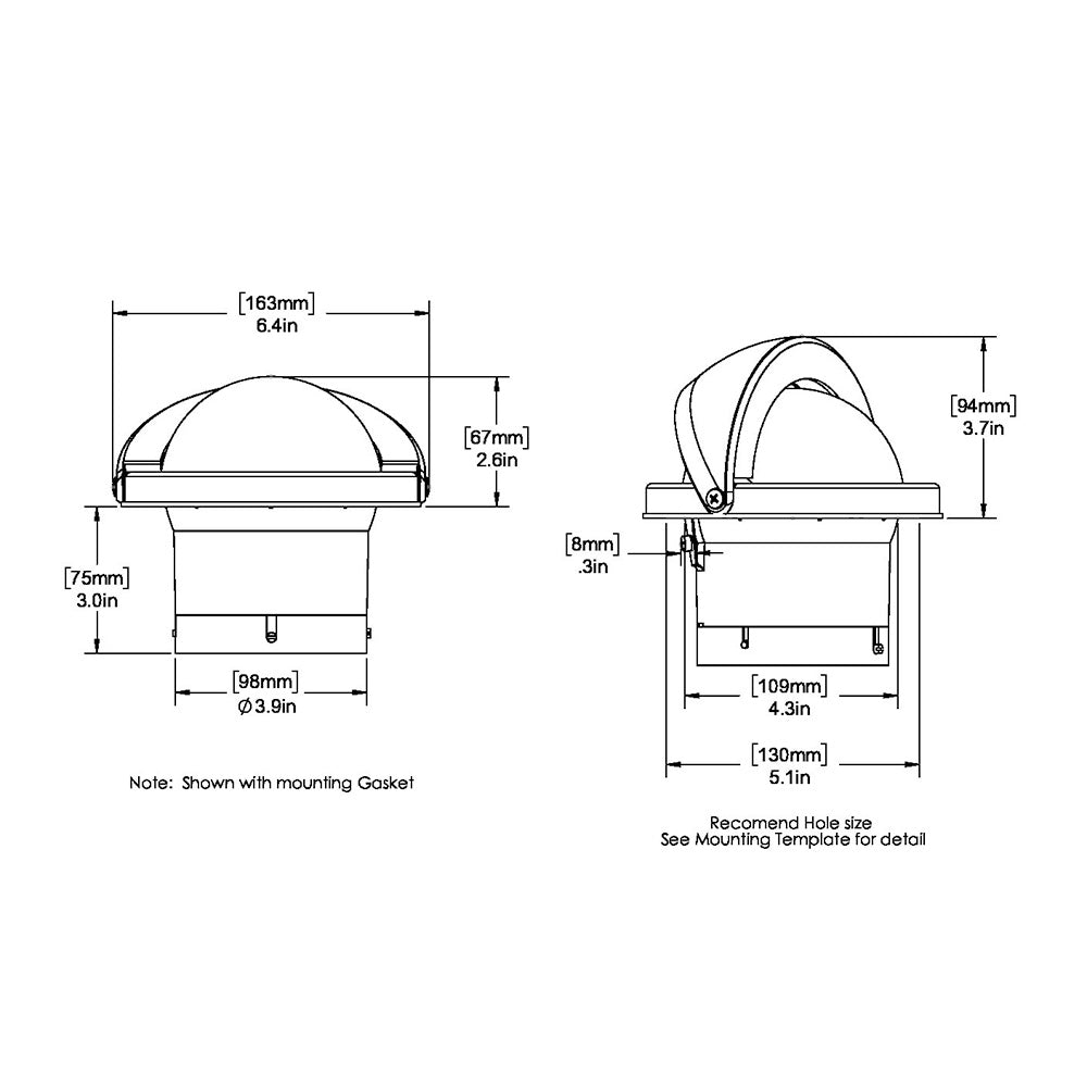 Ritchie SS-2000 SuperSport Compass - Flush Mount - Black