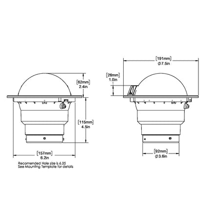 Ritchie SS-5000 SuperSport Compass - Flush Mount - Black