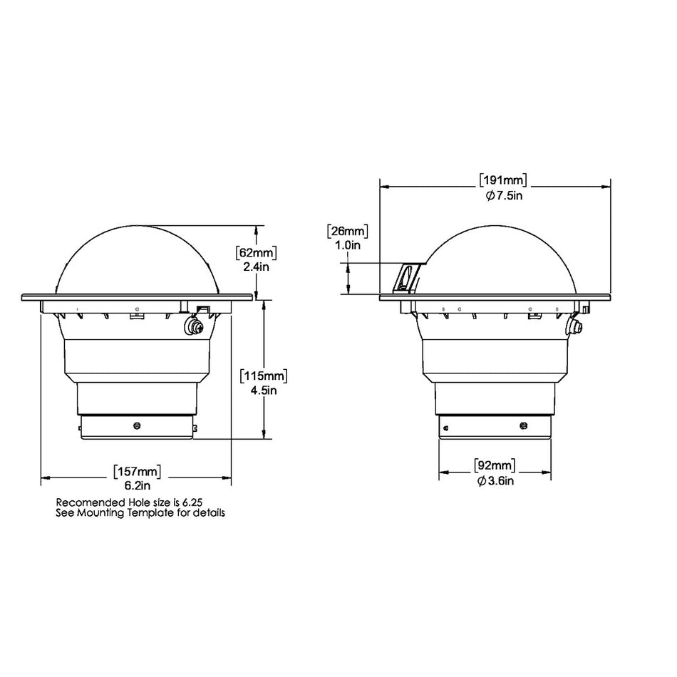 Ritchie SS-5000 SuperSport Compass - Flush Mount - Black