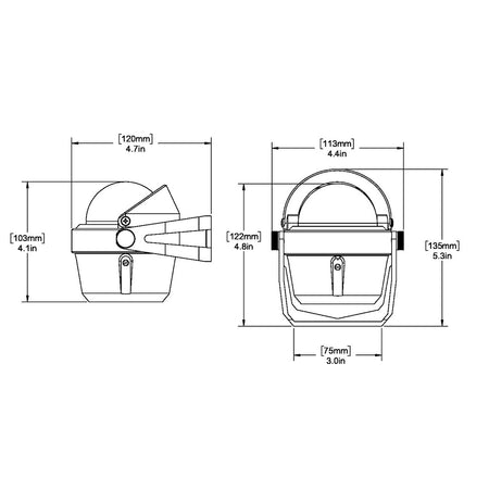 Ritchie B-51 Explorer Compass - Bracket Mount - Black