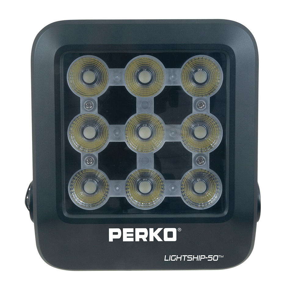 Perko Lightship 50 LED High Performance Floodlight - 12/24V - Black - Part Number 1643050F0B