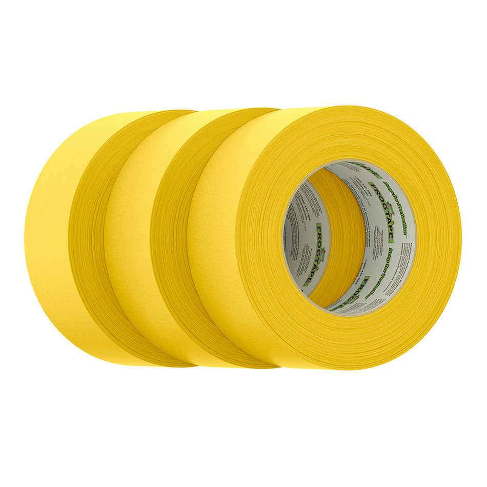 FrogTape CP 225 Medium-High Adhesion Masking Tape - 48MM x 55M x 3-Pack - Gold - Rated for 225?F