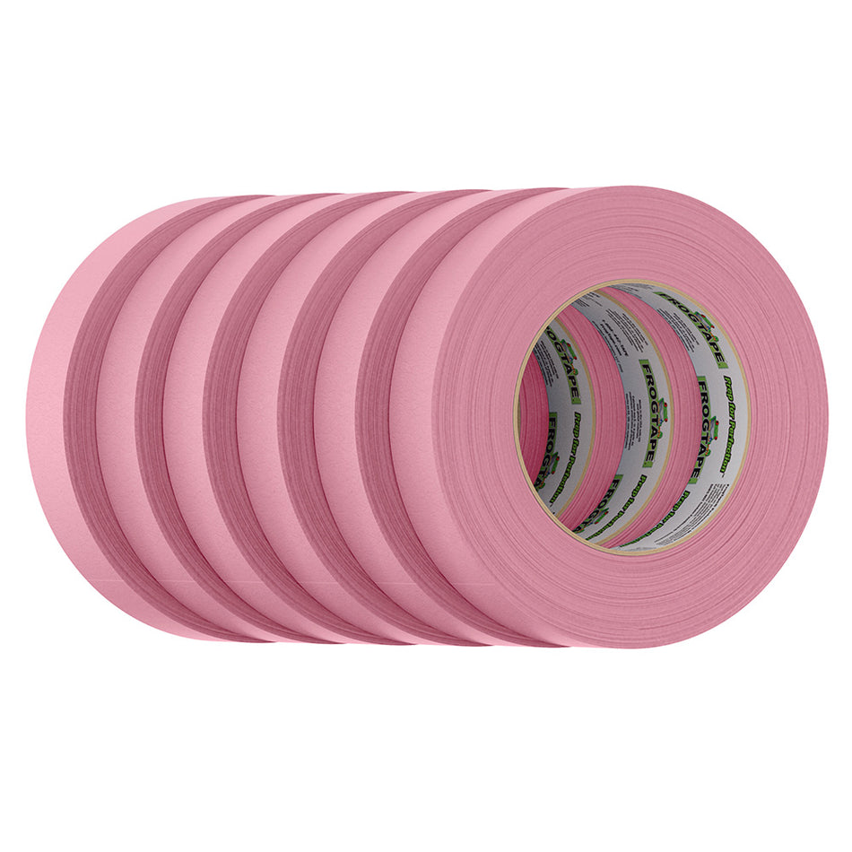 FrogTape CP 325 Medium-High Adhesion Masking Tape - 24MM x 55M x 6-Pack - Pink - Rated for 325?F