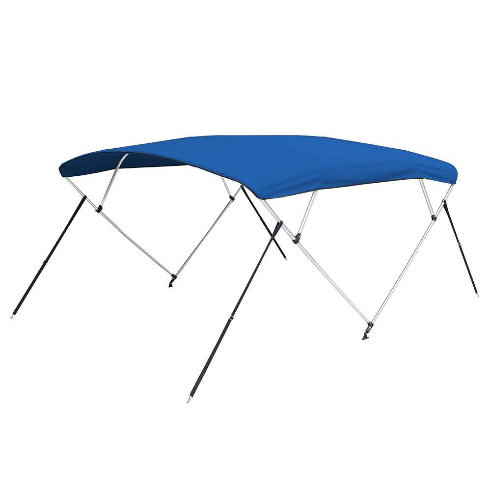 Carver A5487UB-04 3 Bow Bimini Top with Boot - Pacific Blue Acrylic