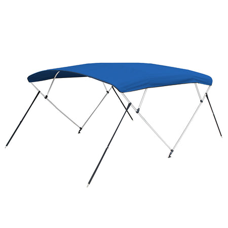Carver A5487UB-04 3 Bow Bimini Top with Boot - Pacific Blue Acrylic