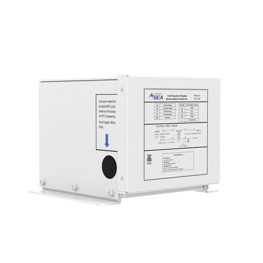 ASEA Power Systems 3.6 kVA Marine Isolation Transformer for Boat Safety and Power Protection