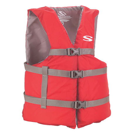 Stearns PFD 2001 Adult Universal Red Life Vest for Boating - Chest Size 50"