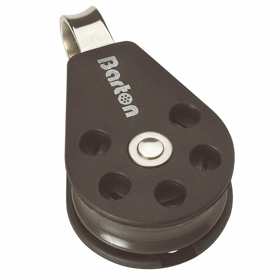 Barton Size 1 30mm Plain Bearing Pulley Block Single Fixed Eye - N01110