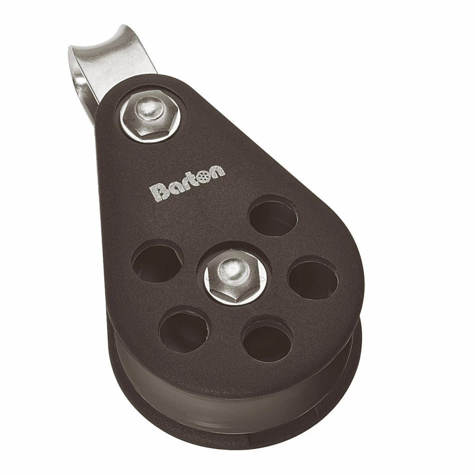Barton Size 6 64mm Plain Bearing Pulley Single Block Fixed Eye - N06110