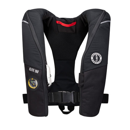 Mustang Survival Elite 190 Offshore Inflatable PFD - Black with Hammar MA1 Inflator