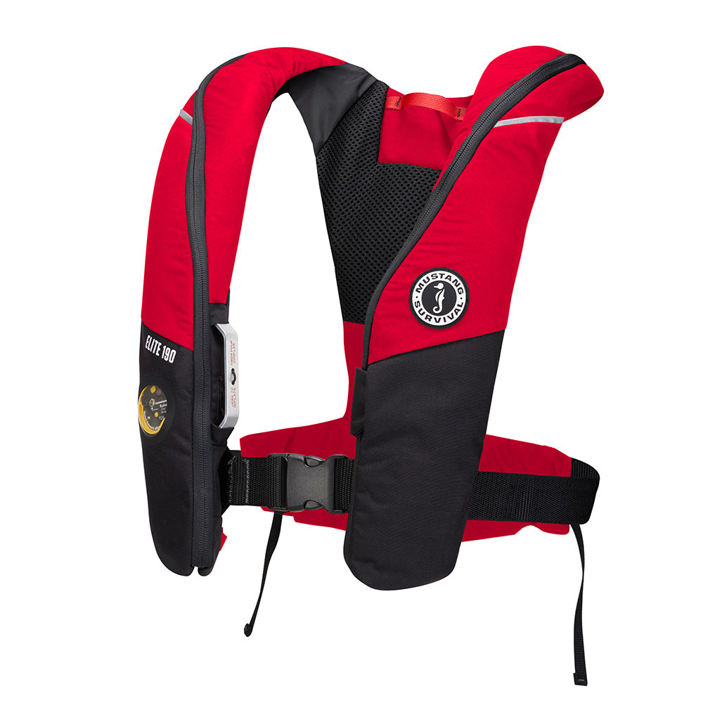 Mustang Survival Elite 190 Offshore Inflatable PFD - Red/Black