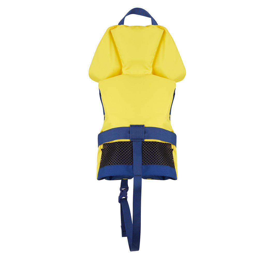 Mustang Survival Lil' Legends Infant Foam Vest - Yellow and Navy, Front-Entry PFD for Kids up to 30 lbs