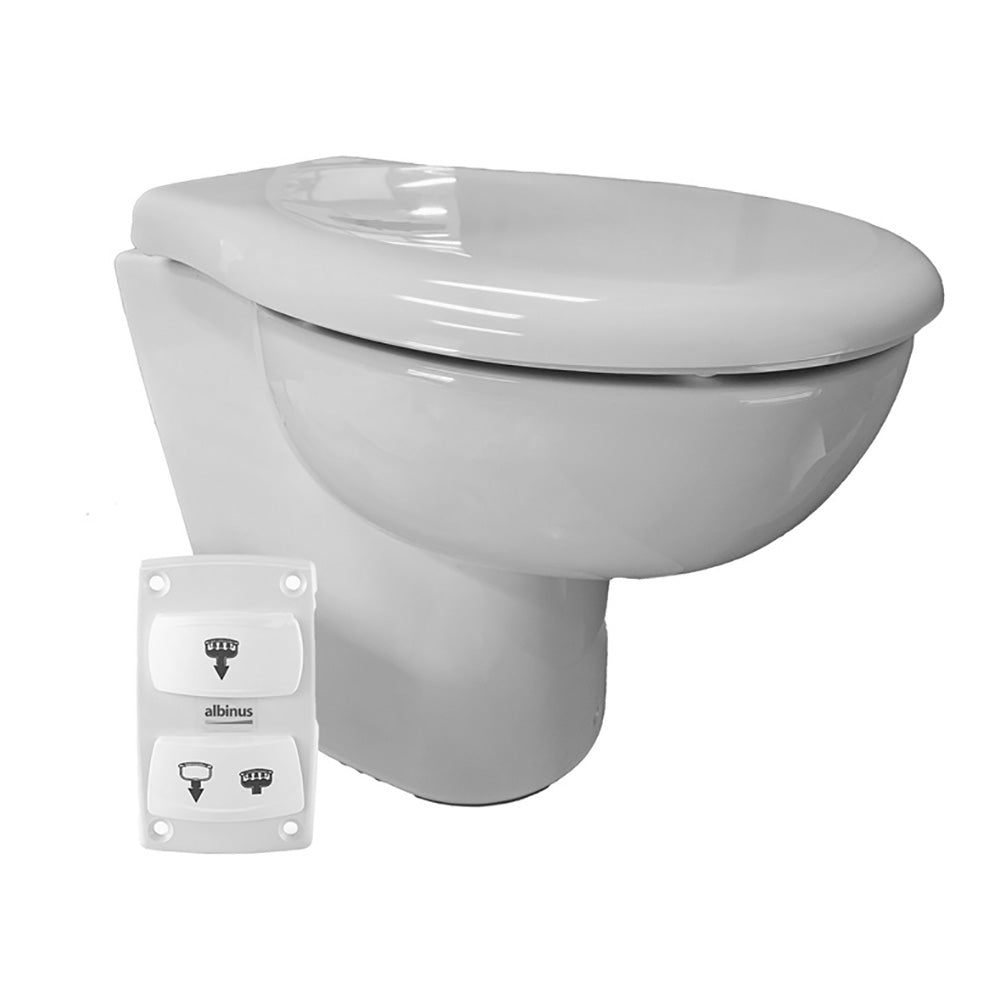 Albin Group Ultra Slim Eco Standard 12V Toilet with Macerator System