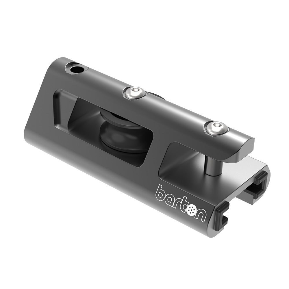 Barton Marine 32mm End Stop and Becket Genoa Car Track - Black