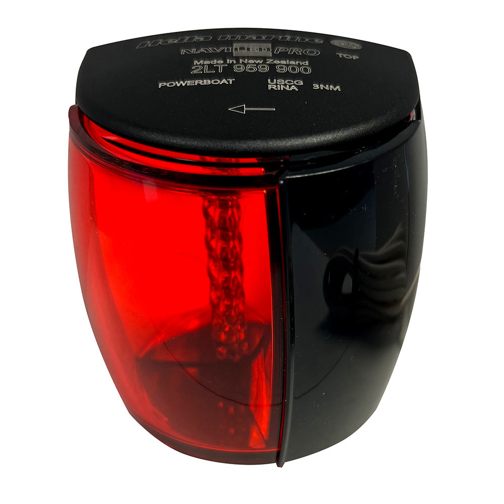 Hella Marine NaviLED PRO Port Navigation Lamp - Black - 2NM - Part Number 17460101