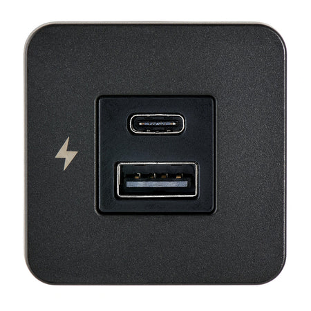 Scanstrut SC-TILE-10 USB-A/USB-C Interior Charging Socket - 12/24V - Black Bezel