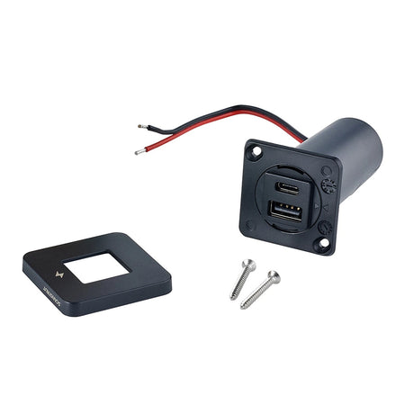 Scanstrut SC-TILE-10 USB-A/USB-C Interior Charging Socket - 12/24V - Black Bezel