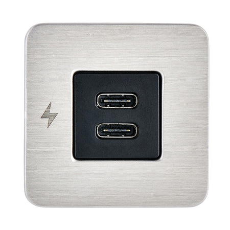Scanstrut SC-TILE-21 USB-C Interior Charging Socket - 12/24V - Stainless Steel Bezel