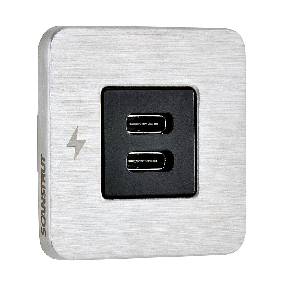 Scanstrut SC-TILE-21 USB-C Interior Charging Socket - 12/24V - Stainless Steel Bezel