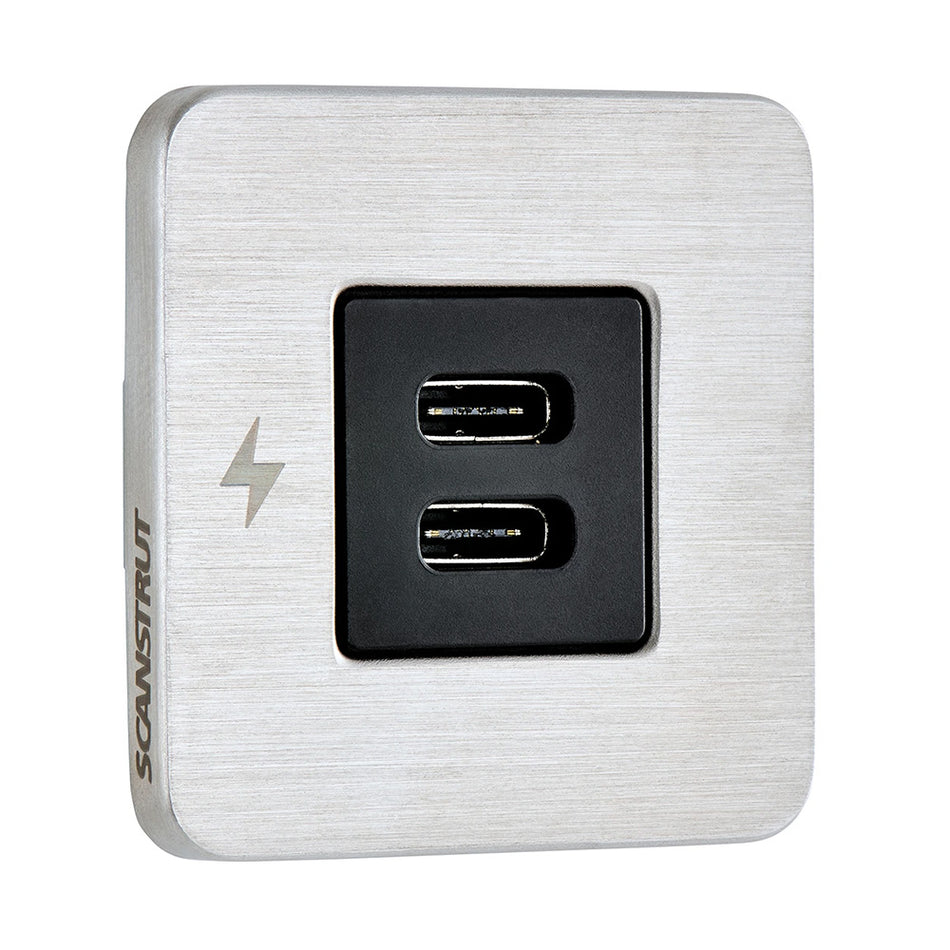 Scanstrut SC-TILE-21 USB-C Interior Charging Socket - 12/24V - Stainless Steel Bezel