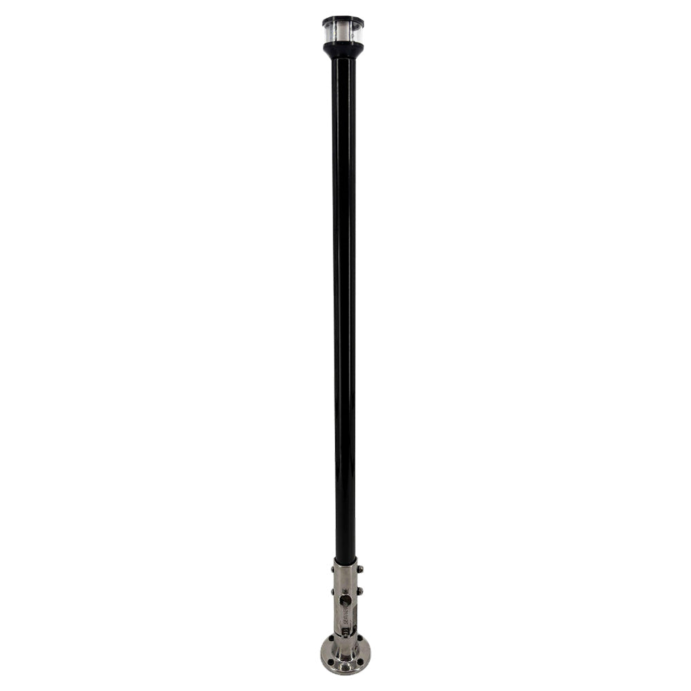Seaview 36-Inch Manually Folding Light Post with 316 Stainless Steel Base and LTBLED12C5 Navigation Light * Black