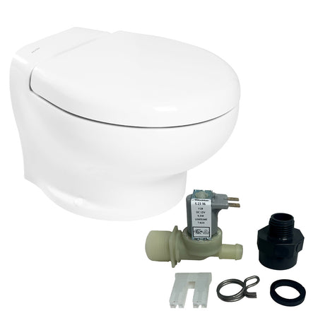 Thetford Marine Nano Touch Compact Toilet Freshwater Kit - T-NAN012PW/TSFT/NA-FWKIT - 12V