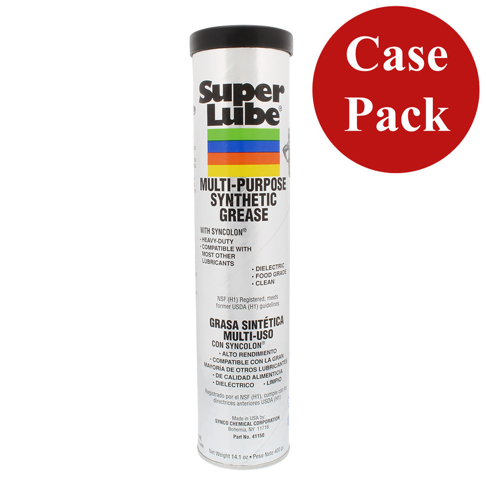 Super Lube Multi-Purpose Synthetic Grease with Syncolon - 14.1oz Cartridge (Case of 12) - Part Number 41150-CASE