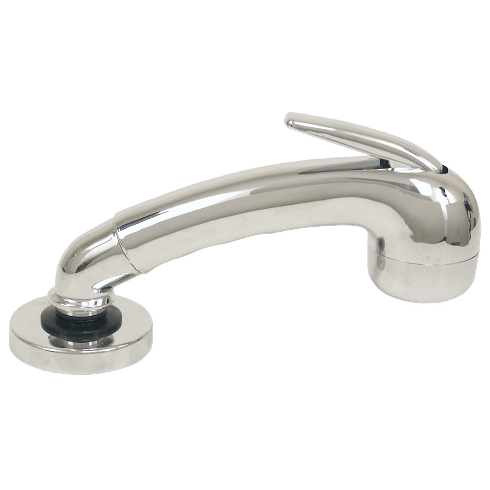 Scandvik Chrome Euro Sprayer with 6 ft Black Nylon Hose - Part 14041