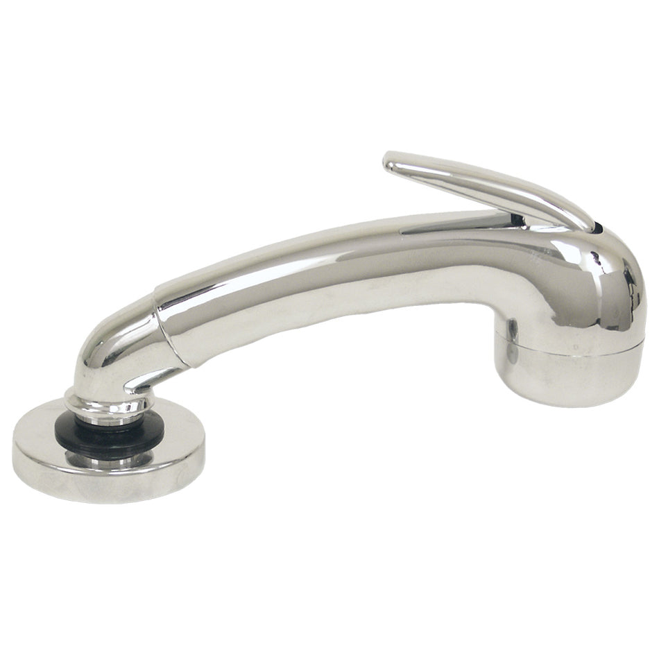 Scandvik Chrome Euro Sprayer with 6 ft Black Nylon Hose - Part 14041
