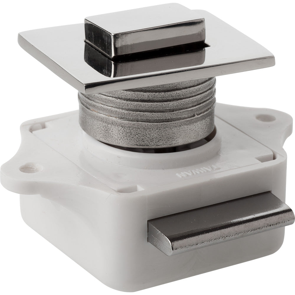 Sea-Dog Push Button Rim Latch Square Stainless Steel/Plastic Housing Part #225310-1