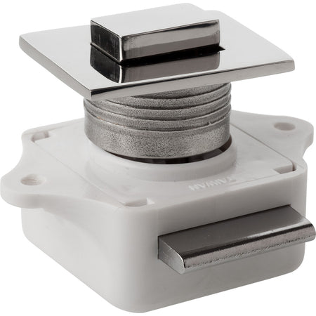 Sea-Dog Push Button Rim Latch Square Stainless Steel/Plastic Housing Part #225310-1