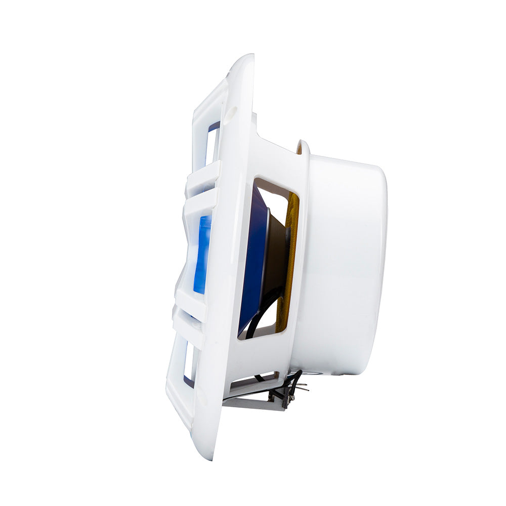 KICKER KM60 6.5" Marine Coaxial Speakers w/1/2" Tweeters - 4 OHM - White w/RGB LEDs