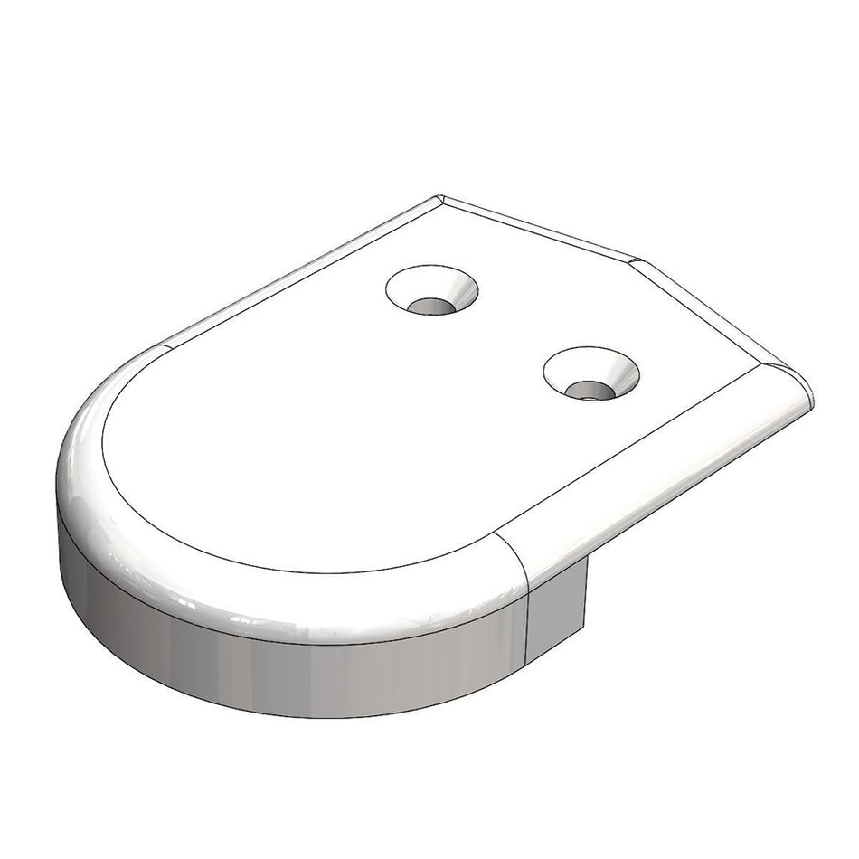 TACO Marine 2-Inch White Rub Rail End Cap - F90-0001WN