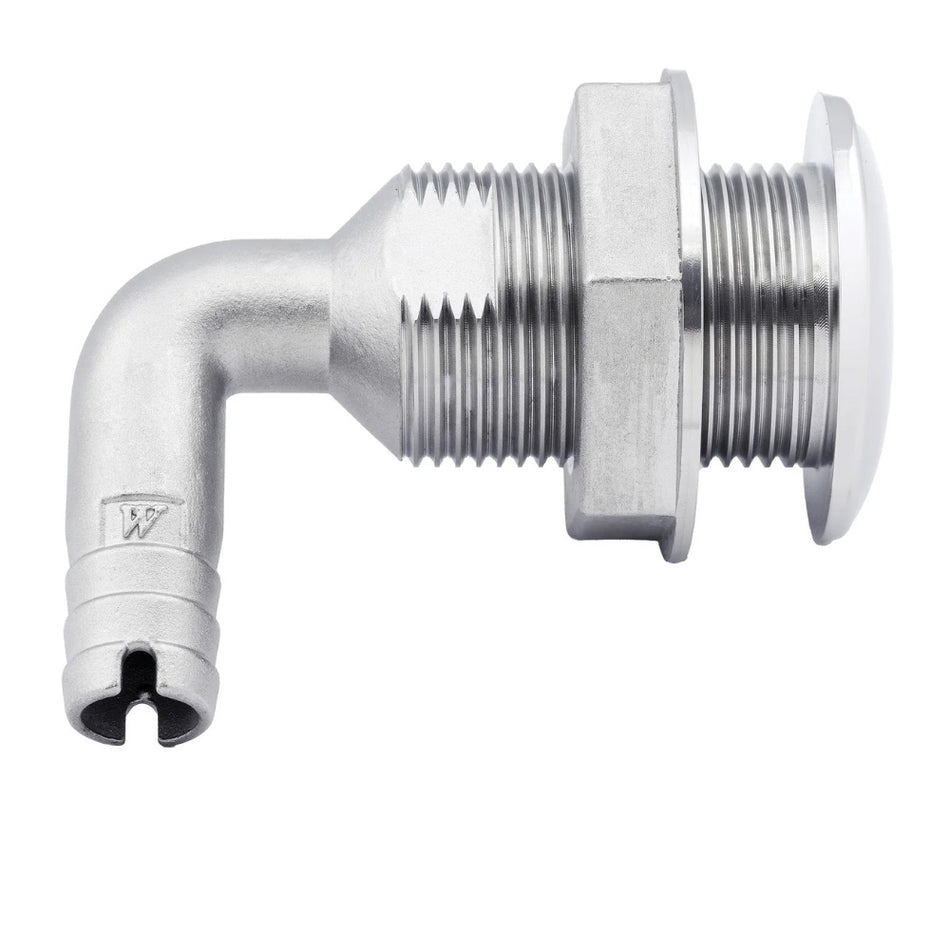 Whitecap 1-1/2" Duplex Stainless Steel 90 Degree Thru-Hull Fitting
